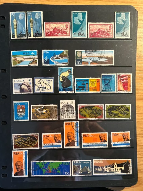 Stamps of South Africa 1971-4 - Collection of mainly used stamps