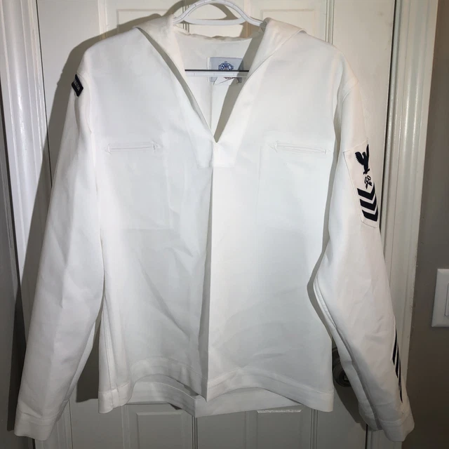US Navy Jumper DSCP 44R Quarterdeck Collection Mens White Crackerjack Uniform