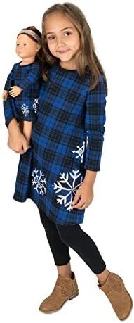 Leveret Kids & Toddler Dress Matching Doll & Girls Dress 100% Cotton Variety of