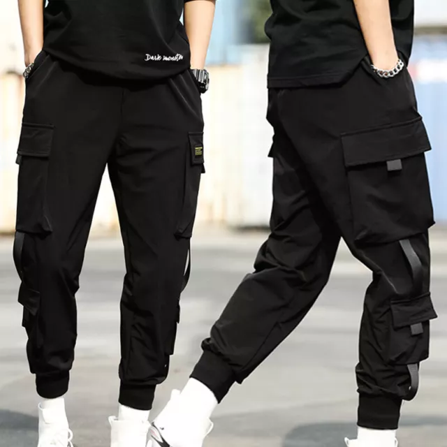 Fashion Men Street Harem Pants Hip Hop Cargo Pants Joggers Trousers Long Pants