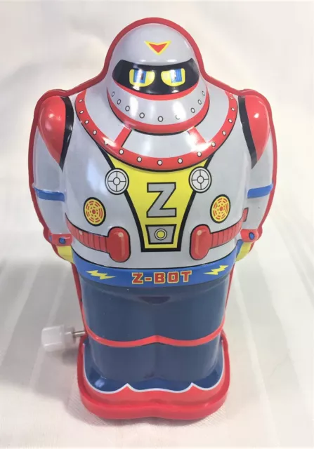 2010 Schylling Tin Wind Up Z-Bot Robot, 4 3/4 Inches, Works