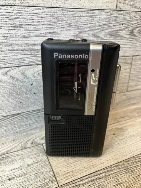 Panasonic RN-112 Microcassette VAS Voice Recorder Black Tested Working