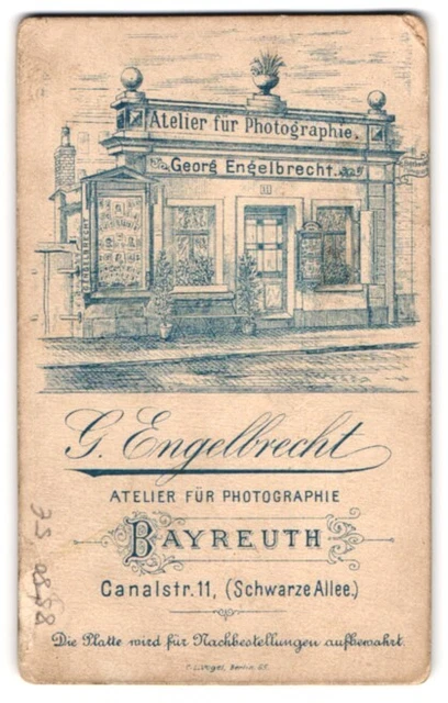 Fotografie G. Engelbrecht, Bayreuth, Canalstr. 11, Ansicht Bayreuth, Schaukaste