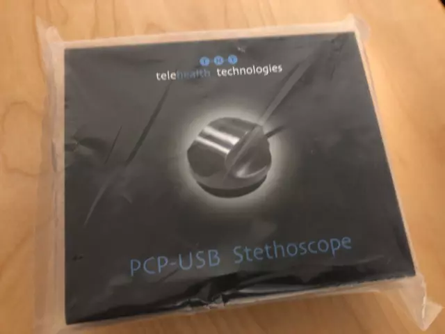 Telehealth Technologies PCP-USB Stethoscope w/ Extension Cable Sealed/New in Box