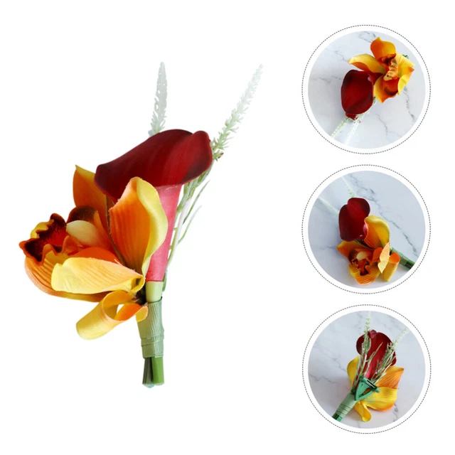 1 pieza Colla Lily Corsage artificial broche corsé fresco
