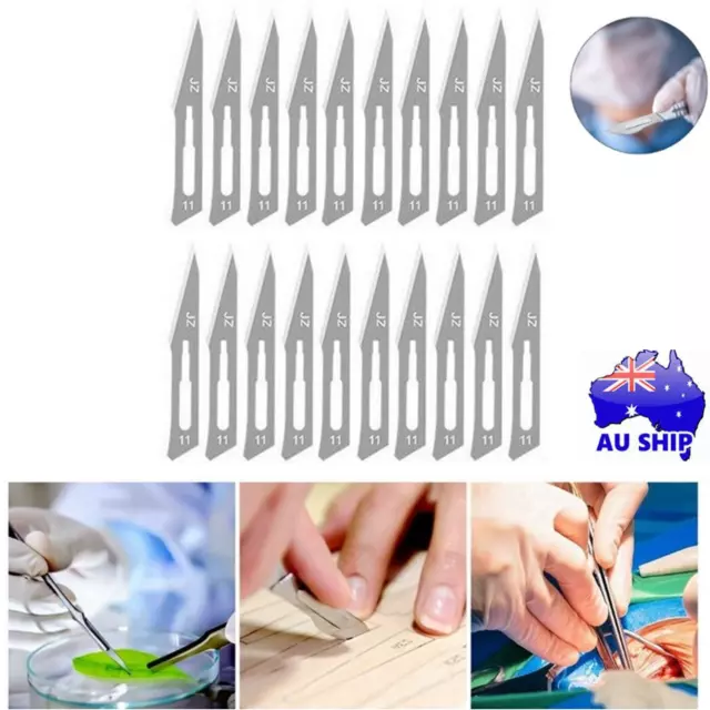 20X Surgical Scalpel Sterile Steel Blades with Stainless Steel Scalpel Handle#11