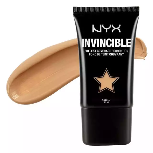 NYX Invincible Fullest Coverage Foundation INF08 Golden Beige Brand New