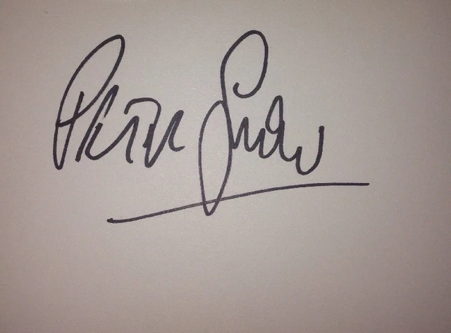 Peter Snow Signed 6X4 White Card Tv Autograph Presenter @ Historian