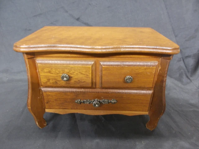 Commode Miniature Vintage Style Florentin - Boîte à Bijoux Ou Meuble De Poupée - Occasion - Objet De Décoration
