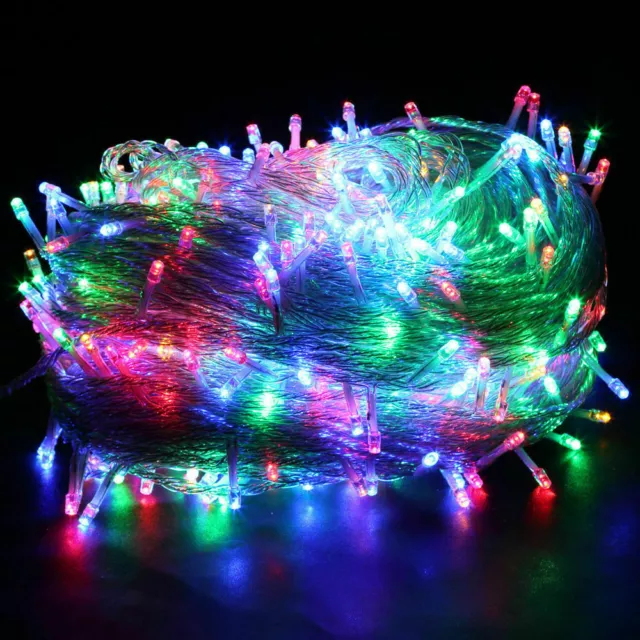 Mains Plug In Fairy String Lights 10-100M LED Xmas Party Garden Wedding Outdoor