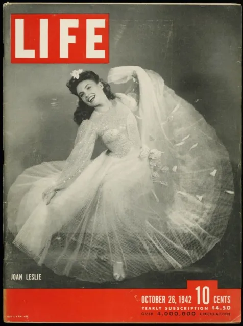 October 26 1942 Life Magazine, Joan Leslie, The Roosevelt Party, Tank Destroyers