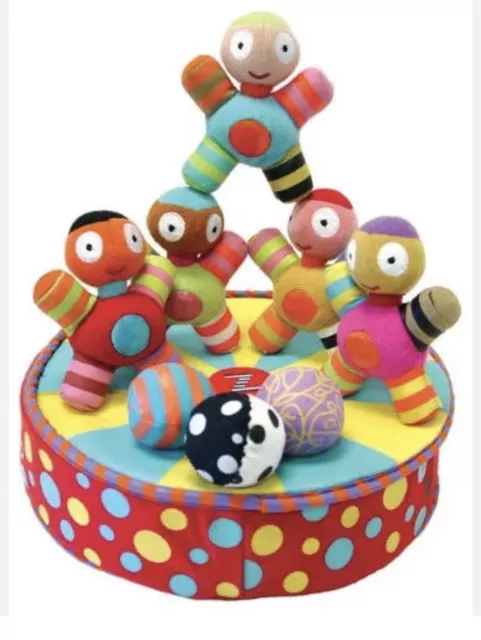 Kushies Zolo Stacrobats SET Sensory Play circus doll / Fat Brain Toys Excellent