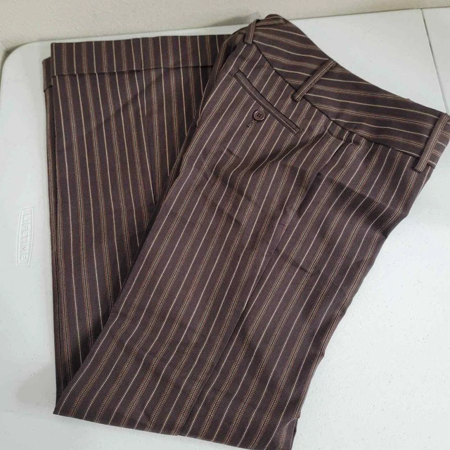 Body by victoria size 0 women dress pants striped pocket clasp Christie Fit flaw
