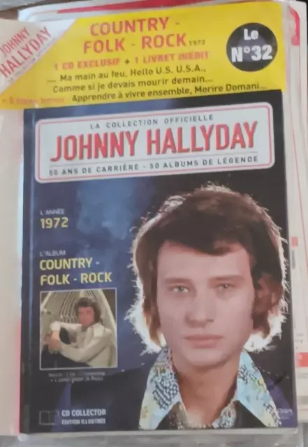 Johnny Hallyday - Collection officielle, Cd + Livret - Country Folk - 1972 -N 32
