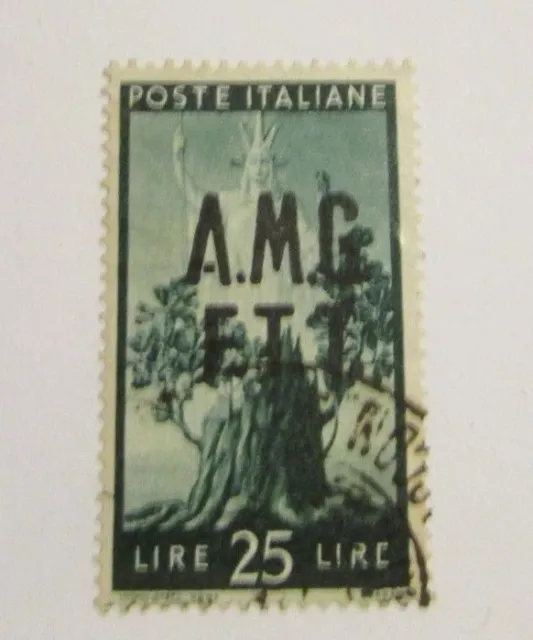 ITALY Trieste Scott #12 Θ overprint AMG  FTT , fine + 102 card