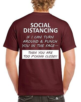 Social Distancing Funny T-Shirt Isolation Lockdown Tshirt Lock Down Novelty Top