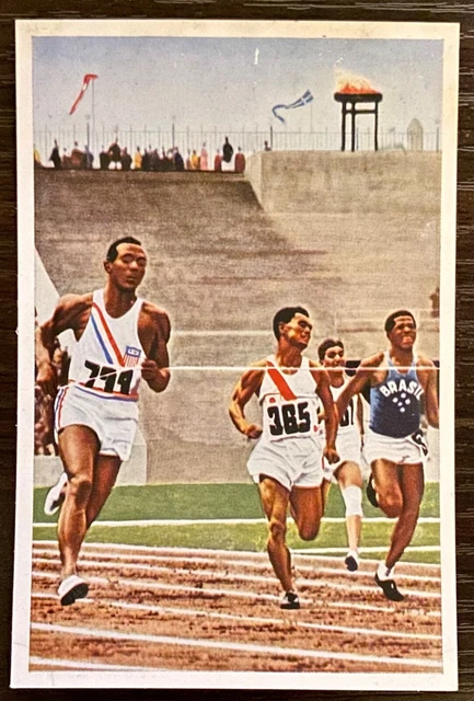 1936 Jesse Owens 200m Action Berlin Olympics Muhlen Franck Card Gold Medal Recrd 1936 Jesse Owens 200m Action Berlin Olympics Muhlen Franck Card Gold Medal Recrd