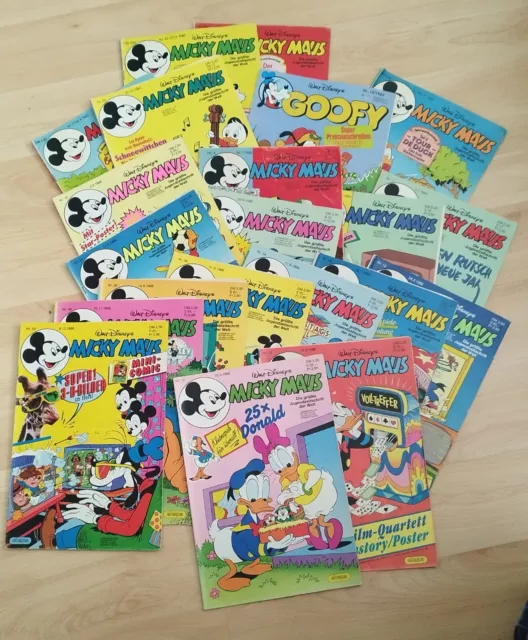 Konvolut Walt Disneys Micky Maus  1980-1989, 21 Hefte