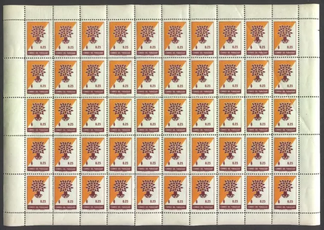 Paraguay B67 MNH Sheet 1961 Refugee /0.25/