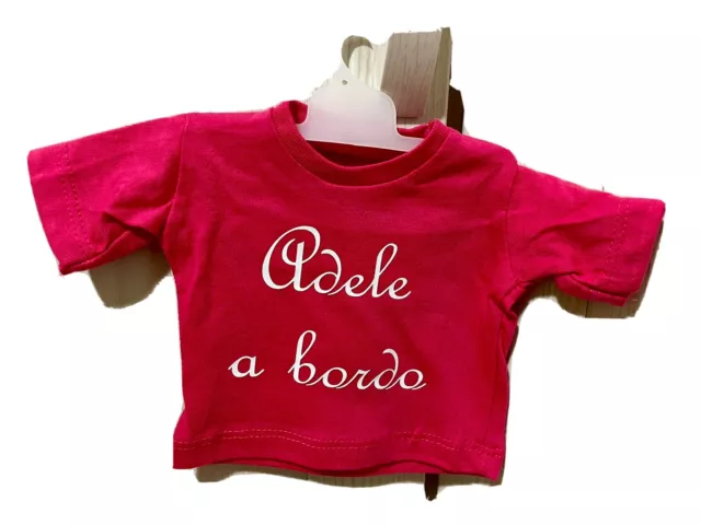 Mini T-Shirt Personalizzata Con Nome Bimbo A Bordo Auto Figlio Figlia Maglietta