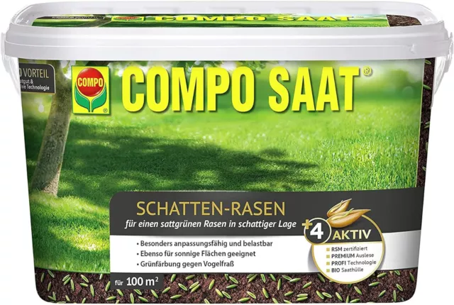 COMPO SAAT Rasensamen Schatten Rasen Grassamen 2kg NEU