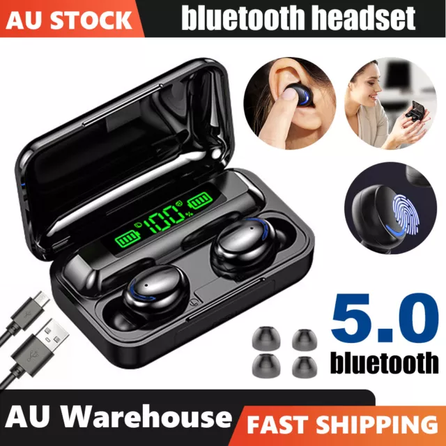Sweatproof Wireless 5.0 Bluetooth Headphones Earphones Sport Gym Earbuds Headset