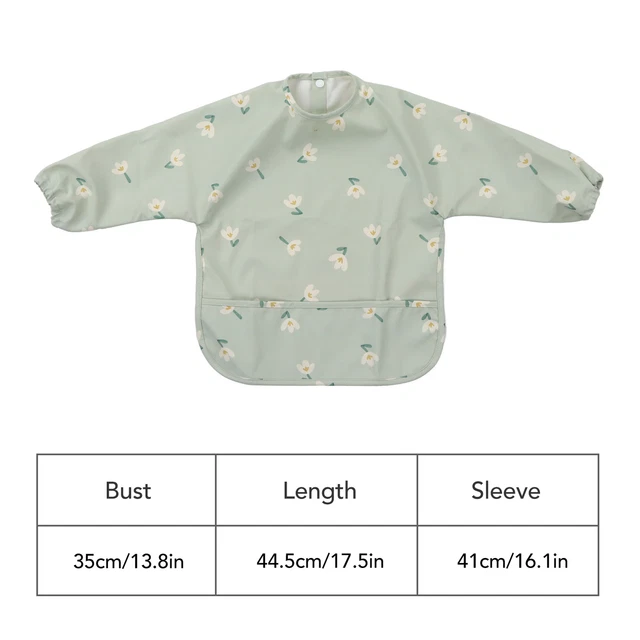 Bavoir à Manches Longues Pour Bébé Boucle De Bavoir à Manches Longues Imprimée