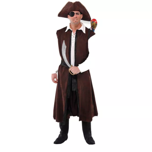 Pirate Costume Vest Adult Halloween Fancy Dress New And Sealed Caribbean