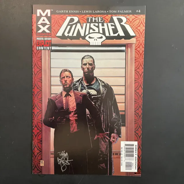 Punisher 4 SIGNED Tim Bradstreet cover Marvel 2004 Garth Ennis Lewis LaRosa MAX