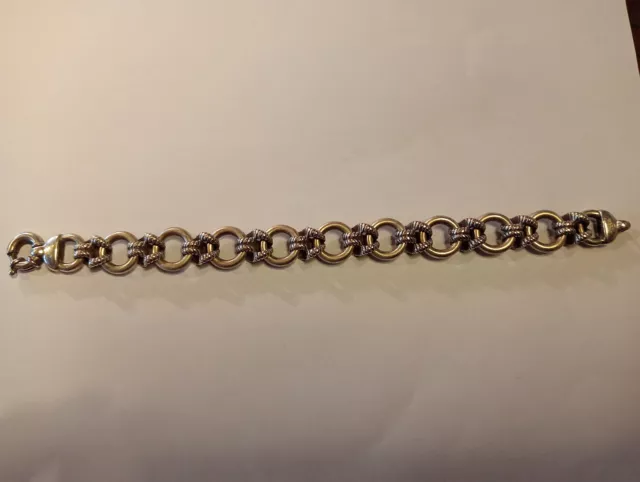 BRACELET GOURMETTE ARGENT 925   " 1970 " " 50grs "