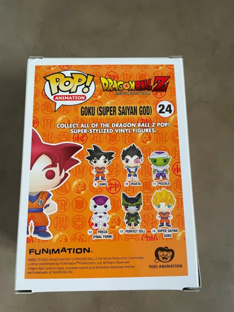 Pop Funko Goku Super Saiyan God  #24 Dragon Ball Z 100% original genuine new 3