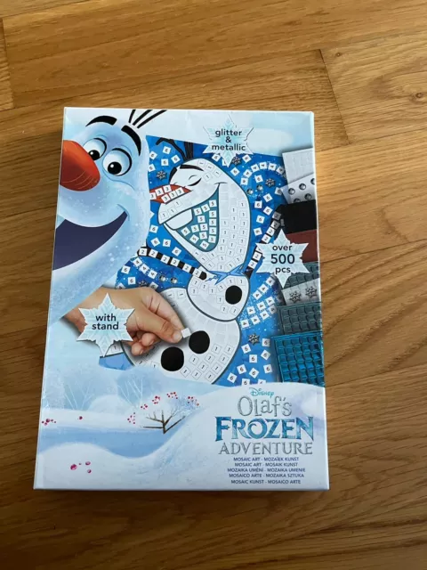 Mosaic Olaf Frozen Glitzer Basteln Kleben