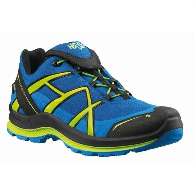 HAIX Black Eagle Adventure 2.0 GTX Low – Chaussure Outdoor Multifonction Bleu/Citron Vert, Gore-Tex, Légère Et Imperméable