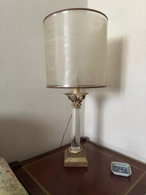 lampada da tavolo In Plexiglas E Legno