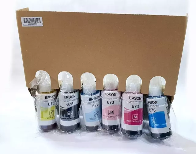 KIT 6 COLORI  Epson ORIGINALE 673  L800 L805 L850 L1800