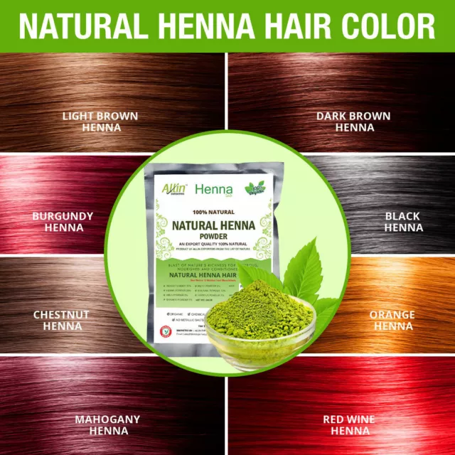 Henné biologico naturale puro al 100% per tinture per capelli - Henné -...