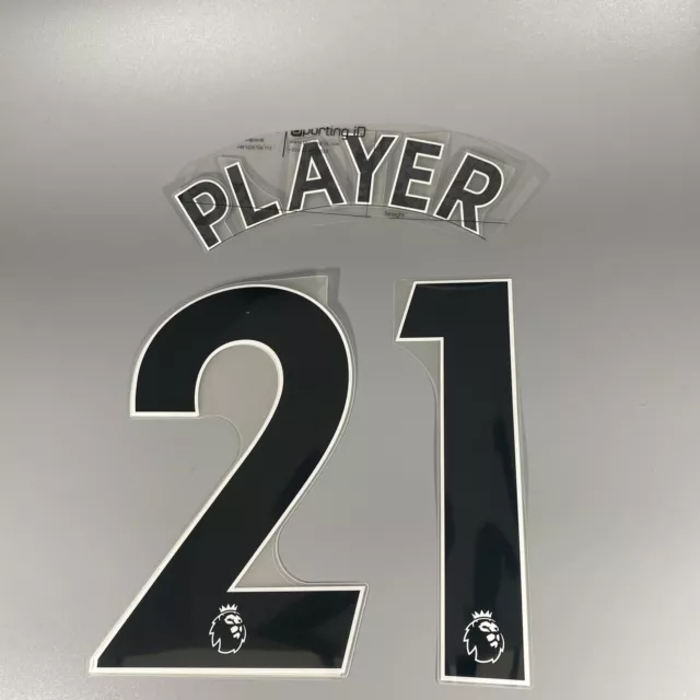 Arsenal Official Name & Number Player Size Black 2021 - 22 Premier League