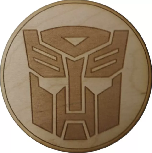 Transformers Autobot Logo Laser Engraved Wooden Coaster