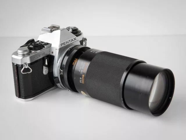 Film Tested Pentax Asahi ME Super 35mm SLR Camera, New Mirror Bumper Tamron Lens