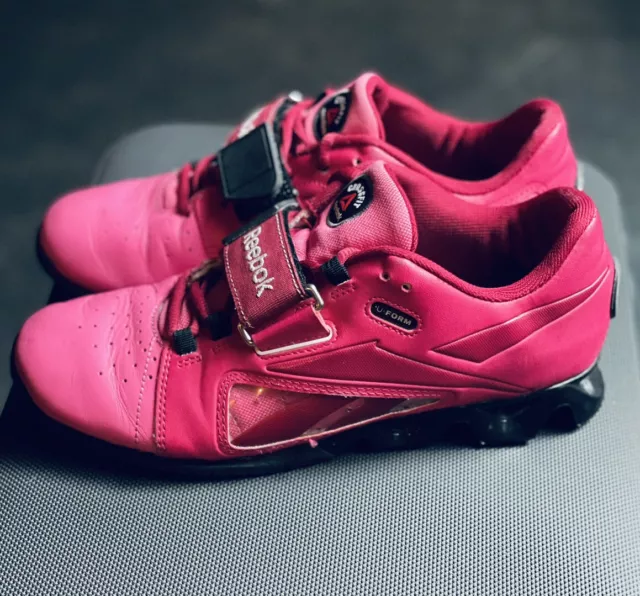 Reebok Crossfit Lifter Womens Size 8.5 Shoes Pink Leather Athletic Training