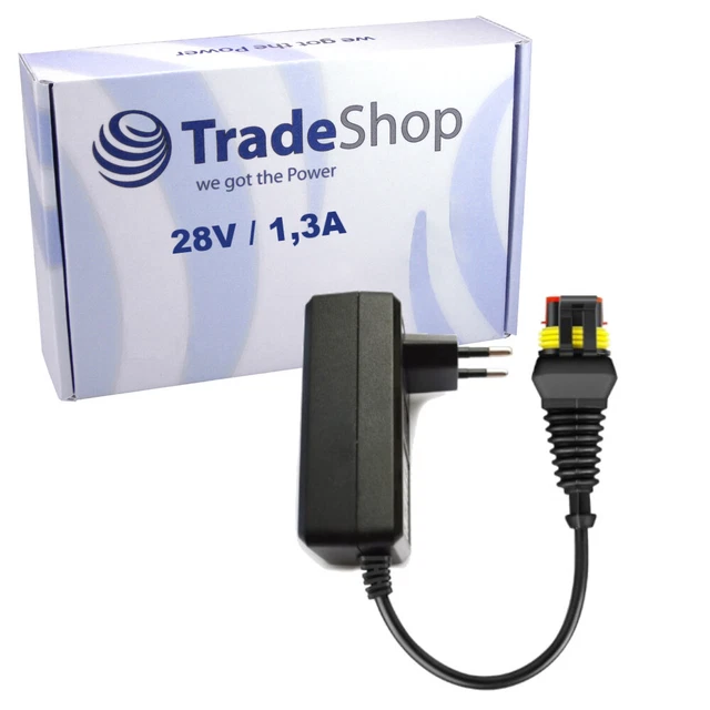 Chargeur 28V 1,3A De Remplacement Pour Tondeuse Robot Husqvarna, Gardena, McCulloch, Flymo - Compatible Automower 105, 305, Etc.