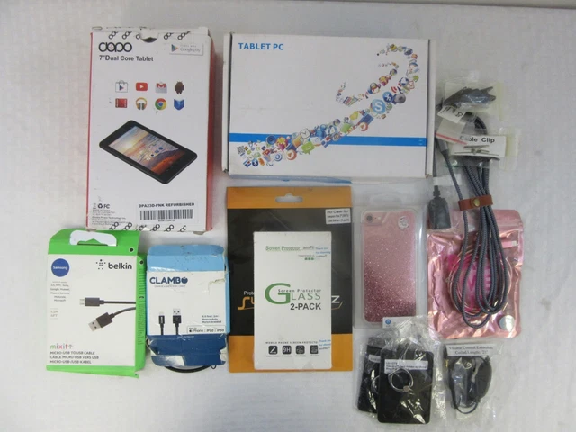 Whsl Lot (16) Case, Scrn Protect, **Incl. (2) Tablets**, (C Descriptn For Items)