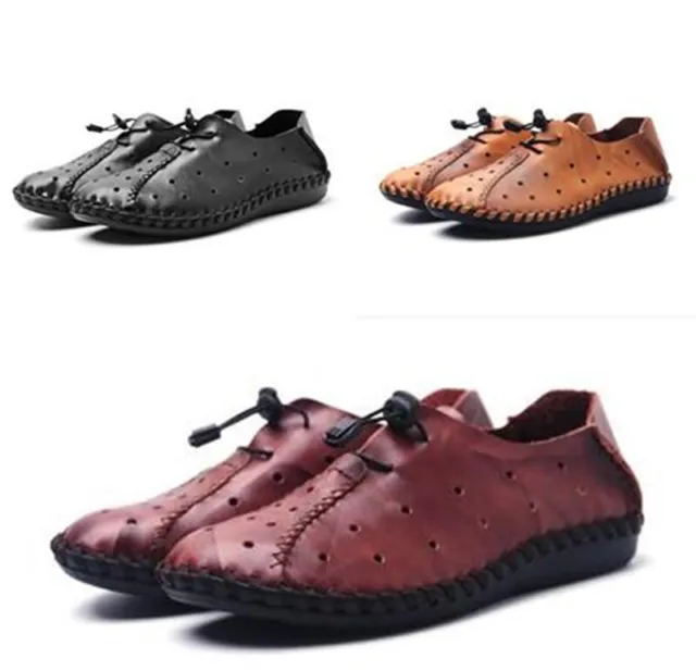 Mens Casual Shoes Leather Tassel Loafer  Driving Boat Shoes Summer Lace Up