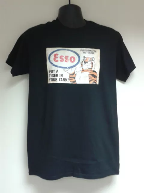 Men's "Esso Put A Tiger In Your Tank" Black T-Shirt Available in 7 Sizes