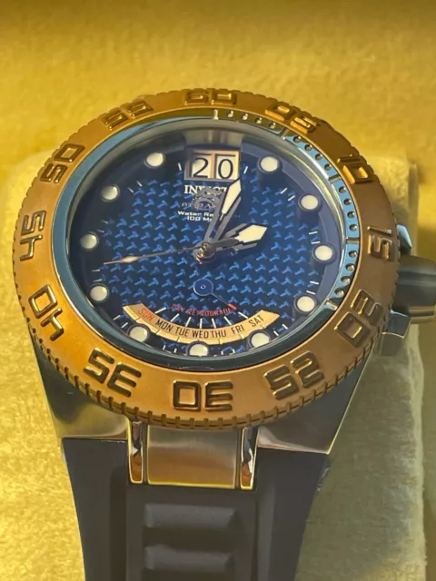 Brand New Invicta Subaqua Noma IV Blue Dial and Silicone Band 45mm Carbon Fiber
