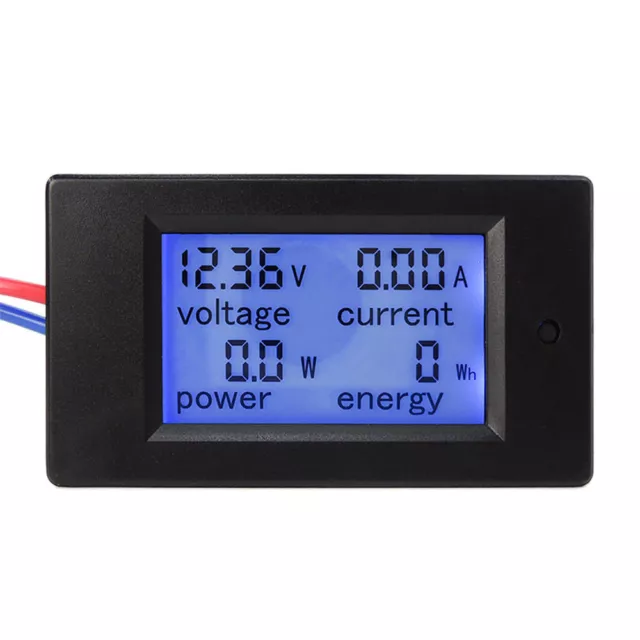 DC 6.5-100V 20A 4 in 1 LCD Digital Combo Panel Meter Volt Amp Power Watt Hour UG