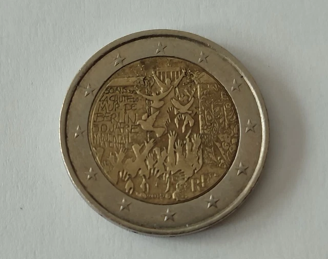 2 Euros Commémorative France 2019 Mur de Berlin Unc - Romacoins