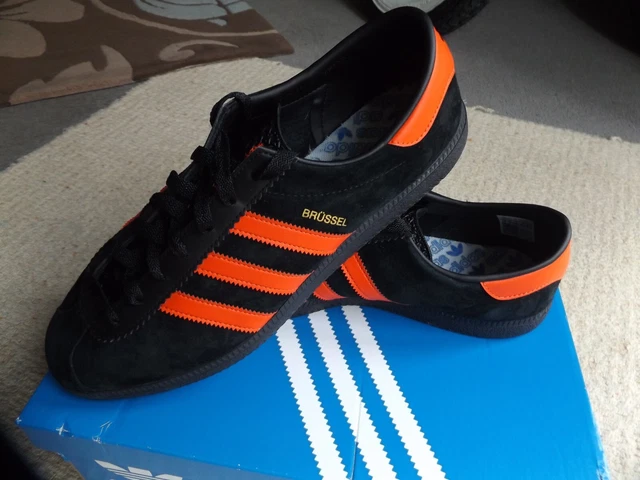 ADIDAS ORIGINALS BRUSSELS 2022 City Series Black Orange Trainers UK 11.5 Gazelle 69.99 PicClick UK