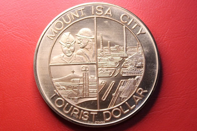 TOURIST DOLLAR :- 1982 Mount Isa Queensland Sterling Silver