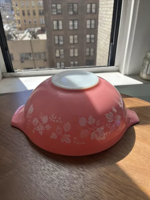 Vintage Pyrex Bowl 444 Pink Gooseberry 4 Qt Cinderella Nesting Mixing Bowl